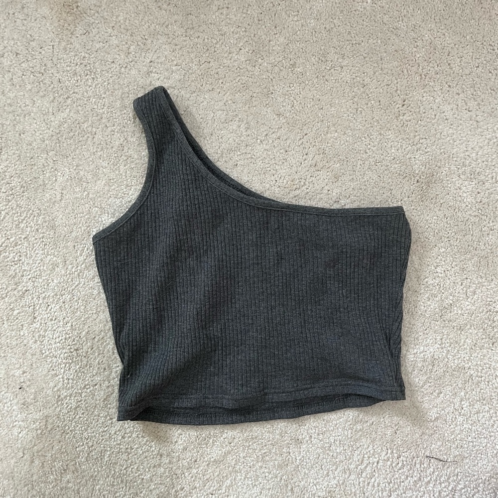 Amazon grey one shoulder tank top